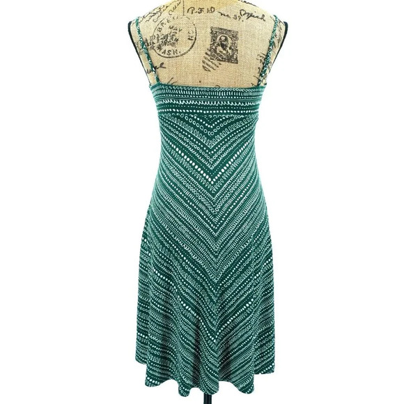 BCBGeneration Dress Women Extra Small‎ Green White Sundress Spaghetti Straps - Picture 2 of 9